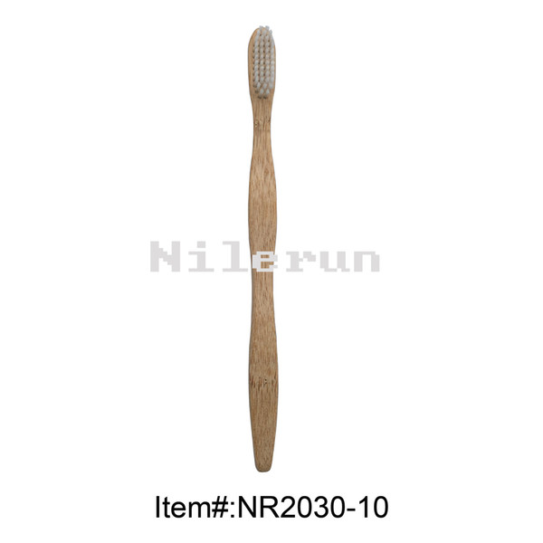 Wavy bamboo toothbrush