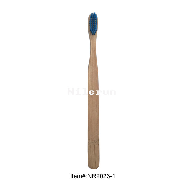 Factory direct supply toiletries blue soft bristles ecological bamboo toothbrush