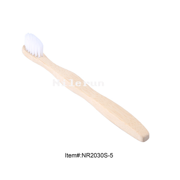 Waved bamboo children's toothbrush