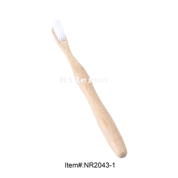 Hotel family couples customized round waved bamboo toothbrush