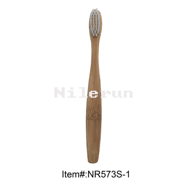 Eco-friendly children's soft bristles flat bamboo handle toothbrush