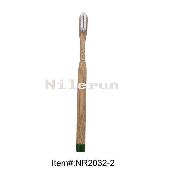 Green eco-friendly bamboo toothbrush