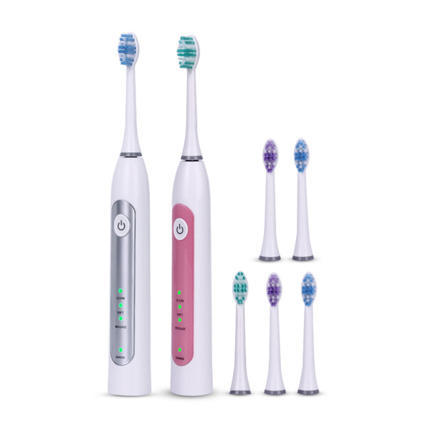 Sonic electric toothbrush adult rechargeable soft hair IPX7 waterproof automatic toothbrush couple whitening toothbrush home free shipping