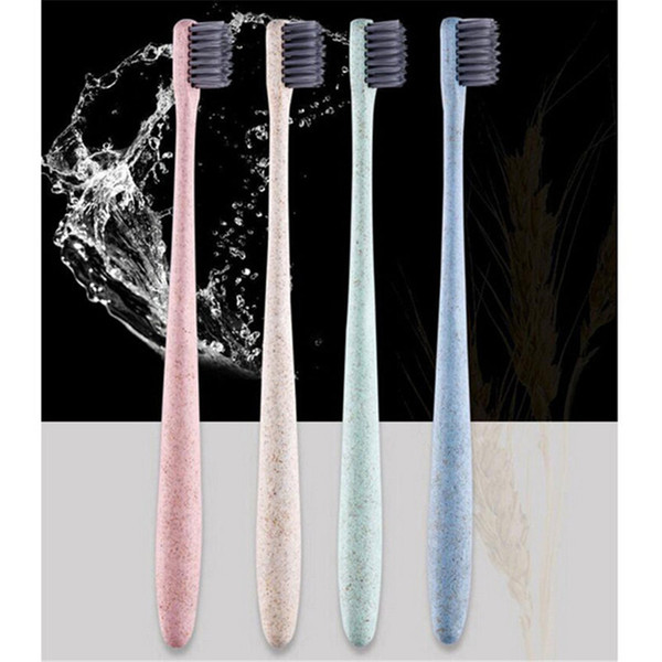 Wheat Straw Charcoal Soft Toothbrush Retail Box Packed Adult Household Environmental Degradation Brush Handle Toothbrushes Wholesale 3006072