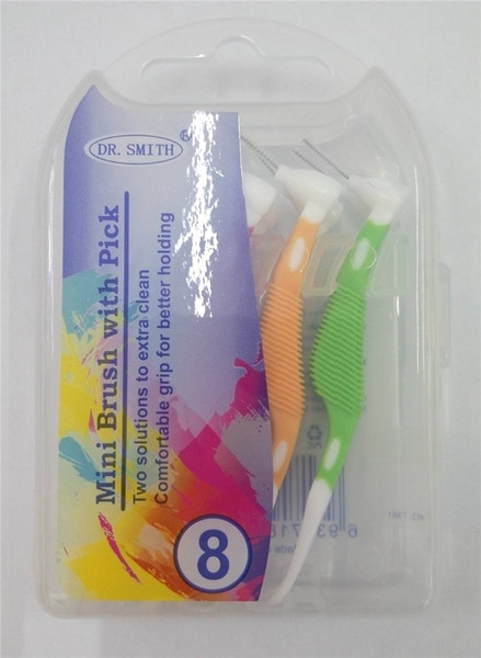 Interdental Brush Oral Care Tooth Gap Brush Dental Care ToothPick High Strength Brush Sea Horse Handle Clean The Teeth 8 pieces of a package