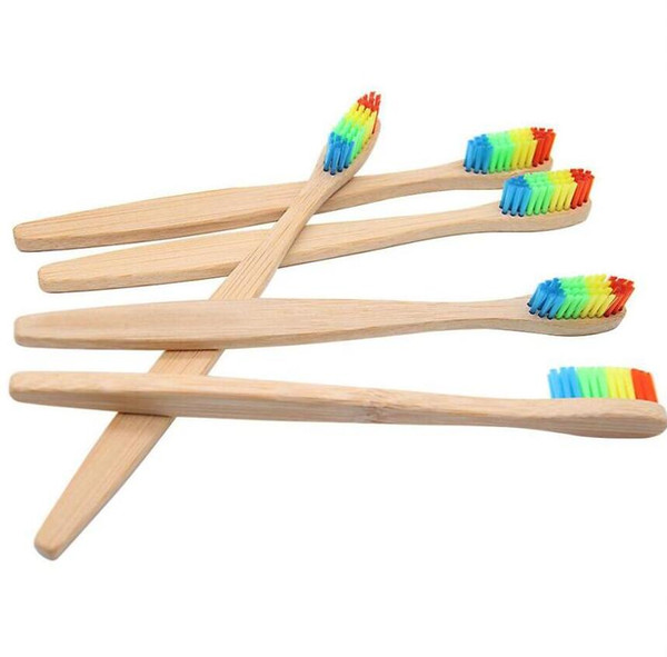 New Arrived Bamboo Handle Toothbrush Colorful Soft Nylon/Sharpen Wire Bristles Toothbrushes for Home Hotel For Adults and Children