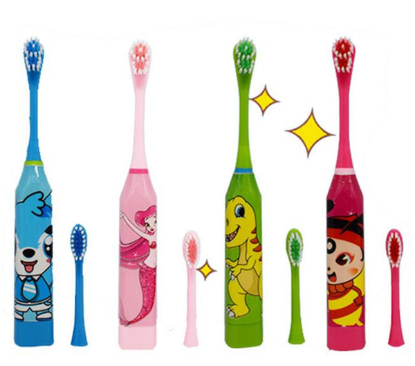 Children Electric Toothbrush Oral Hygiene Massager Washing Gift Doraemon Cartoon Ultrasonic with 2 brush heads Children's Toothbrushes 1PCS