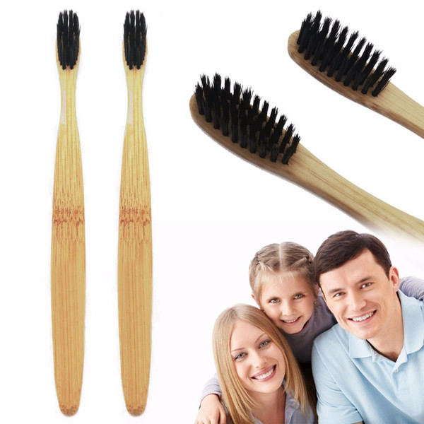 New Oral Hygiene Teeth Whitening Natural Bamboo Toothbrush Teeth Brush Tongue Scraper With Bamboo Handle Mouth Clean