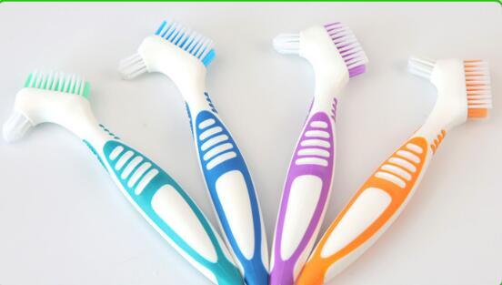 Denture Brush False tooth brush denture toothbrush soft bristles Dual brushes heads antibacterial toothbrush