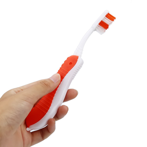 Portable 1PC Tooth Brush Teeth Foldable Folding Toothbrush Travel Outdoor Hiking Camping Easy To Take Oral Care Red