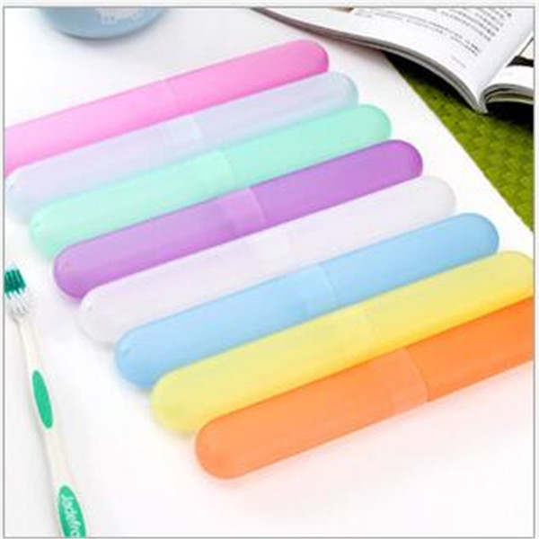 Portable ABS Traveling Toothbrush Storage Protective Box Candy colors Bathroom Sets For Traveling Toothbrush Storage Protective Box