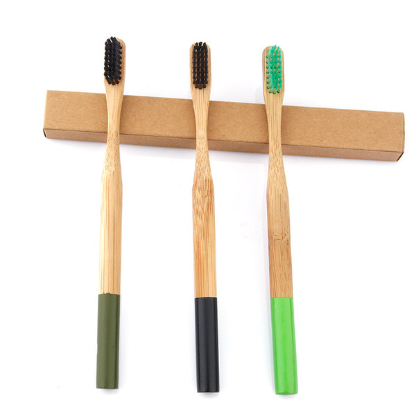 Nature Bamboo Activated Charcoal Nano Antibacterial Toothbrush Soft Bristle Bamboo Fibre Wood Handle Teeth Whitening Oral Care