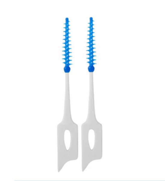 Soft silica gel interdental brush orthodontic toothbrush brush space between toothbrushes portable food grade raw materials