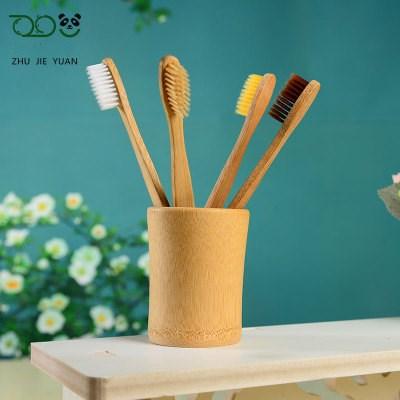 Pure natural bamboo toothbrush cleaning tongue denture travel set bamboo charcoal othbrush 100 made in China