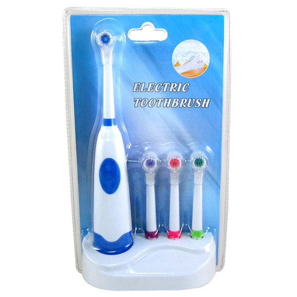 New design Electric soft toothbrush Rotating Anti Slip waterproof revolving 1 toothbrush handle+ 4 brush heads Oral Hygiene Dental Care