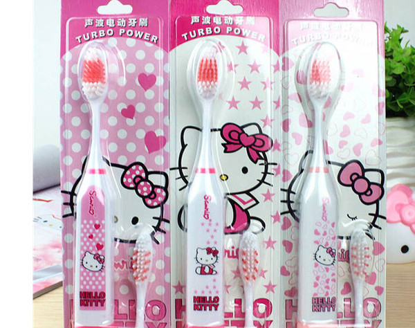 Wholesale Health electric toothbrush Hello Kitty Cartoon children's shape tooth brush for children adult