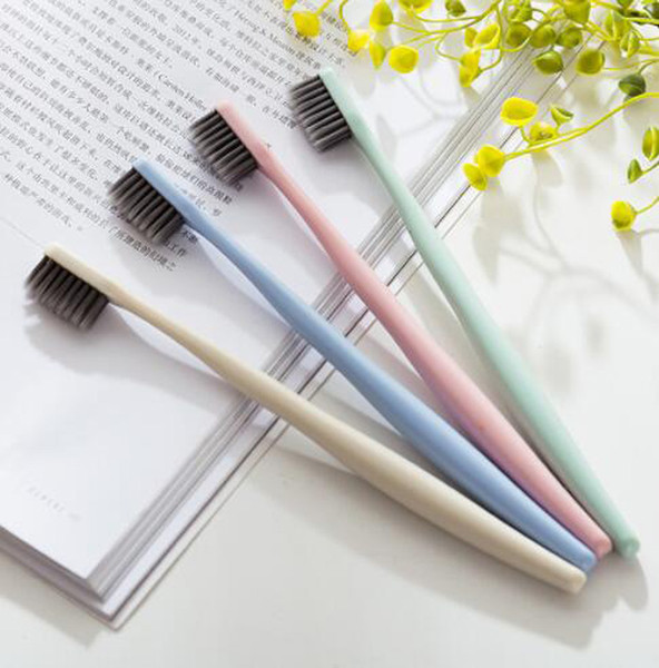 Wholesale charcoal soft toothbrush retail boxed adult household environmental degradation brush toothbrush travel couple toothbrush