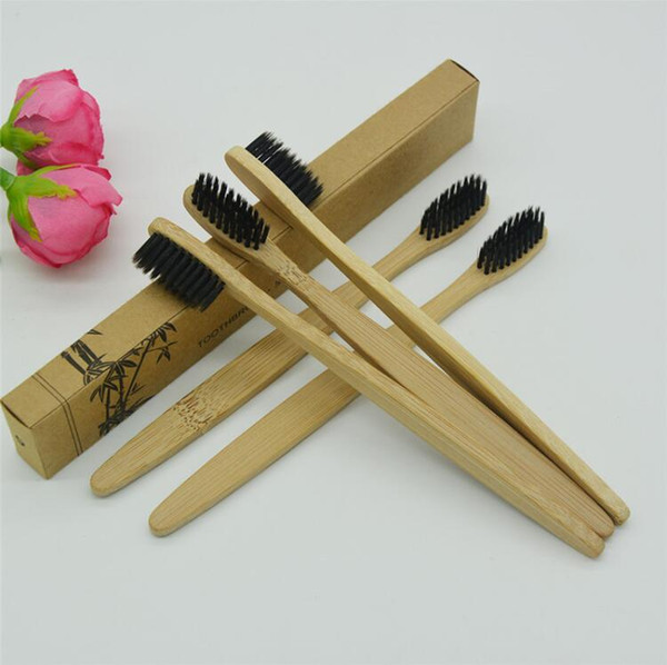 Environment-friendly Wood Toothbrush Bamboo Toothbrush Soft Bamboo Fibre Wooden Handle Low-carbon Eco-friendly For Adults 3 Colors