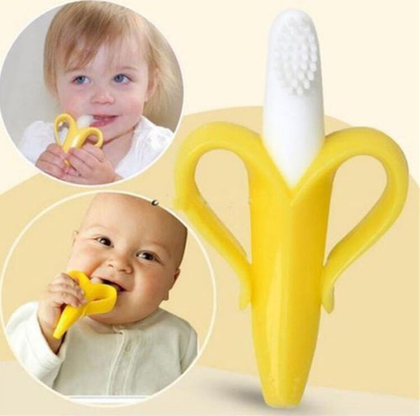 High Quality Silicone Toothbrush And Environmentally Safe Baby Teether Teething Ring Kids Teether Children Chewing Free Shipping