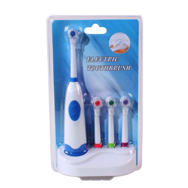 Electric Toothbrush with 4 Brush Heads Oral Hygiene Dental Health Products for Beauty Care Battery Power