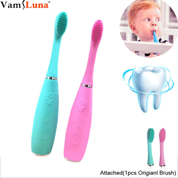 Waterproof Electric Toothbrush Ultrasonic Silicone Oral Care Whitening Teeth Soft Hair Automatic Children Toothbrush USB Charge