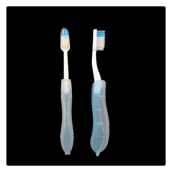 3 Fold Toothbrush Disposable Portable Toothbrush Natural Ultra Fine Soft Fiber for Traveling Portable Fashion Multi Color for Unisex