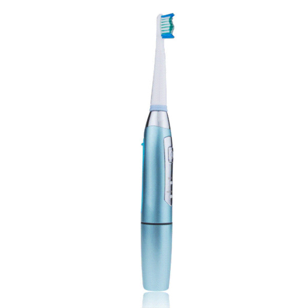 Sonic Toothbrush Electric Massage Toothbrush Massager + 2 Brush Heads Adult Toothbrush Travel Battery Powered Tooth Brush Blue