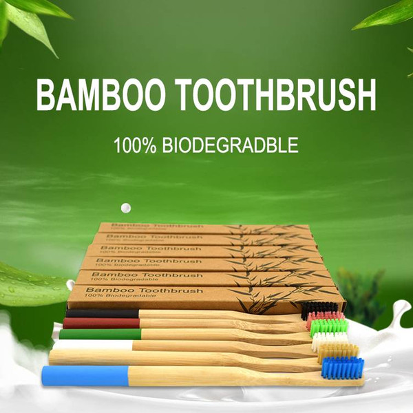 Pure Bamboo Natural Toothbrush Environmentally Friendly Eco Adult Medium 2018 New Arrival High Quality