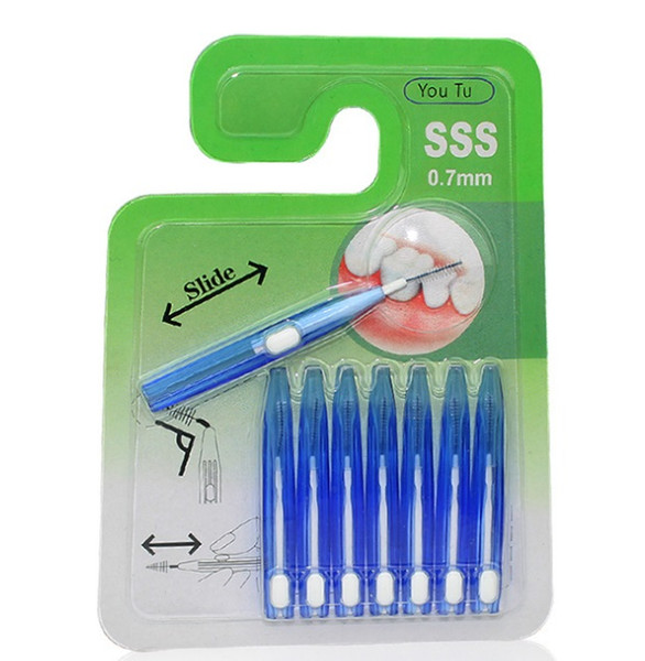 Interdental Floss Brush - customized package Push pull type teeth telescopic Tooth Brush teeth brush teeth removed portable residue