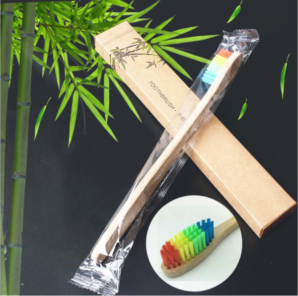 Bamboo Toothbrushes Tongue Cleaner Denture Teeth Travel Kit Tooth Brush