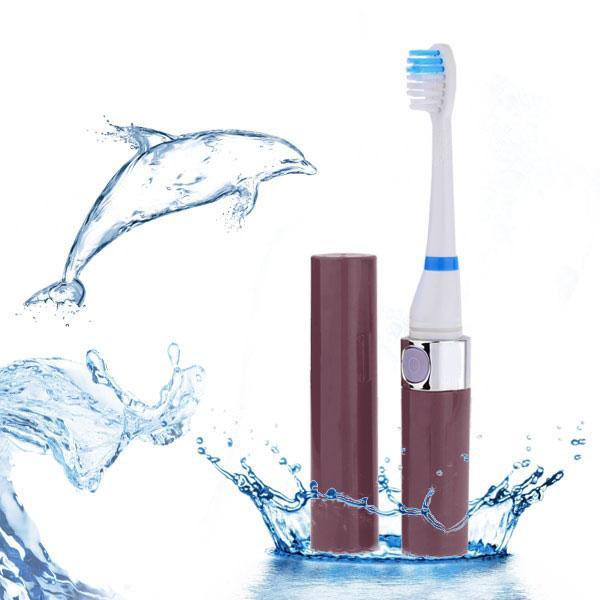 2016 hot sale Fashionable Ultrasonic Electric Toothbrush with 3 Brush Heads - Purple