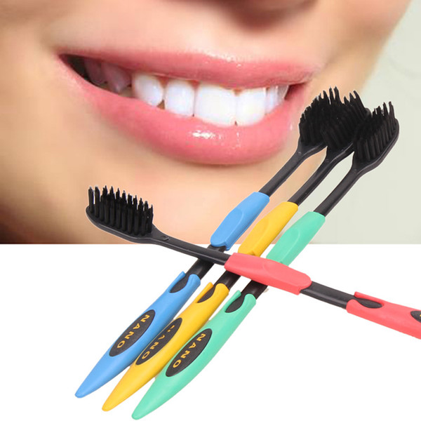 Hot Sale 4PCS Double Ultra Soft Toothbrush Bamboo Charcoal Nano Brush Teeth Cleaning Oral Hygiene Dental Care Cheap price