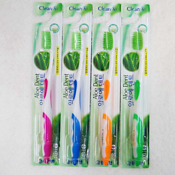 Top AAA quality Aloe Dent toothbrush with Double green fur for adult/childen toothbrush for Antibacterial cleaning