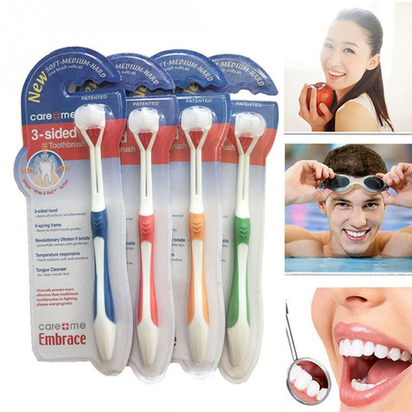 Adult 3 sided Toothbrushes For Sale Ultra Soft Toothbrush 3-Sided Surround Specialty Toothbrush Brush Head Can be Replaced