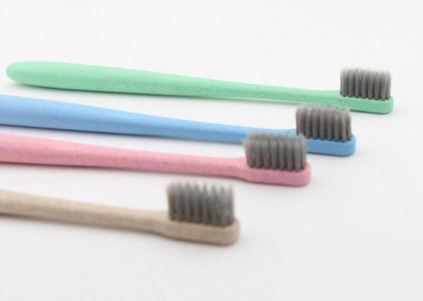 Toothbrush for All Natural and Organic Activated Charcoal Teeth Cleaning Tooth and Gum Powder Plastic Green Toothbrush for Total teeth