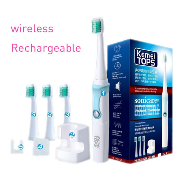 KEMEI Electric Toothbrush Ultrasonic Smart Tooth brush Rotation Type Waterproof Oral Hygiene Dental Care b pro teethbrush BT-184