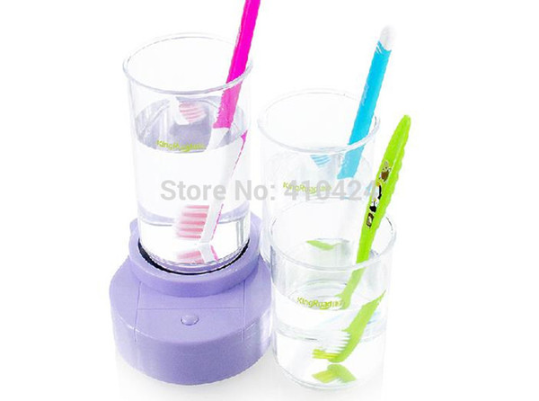 Family bathroom furniture Brush cleaner lovers ultrasonic Toothbrush sterilizer + Wash Cup order<$18no track