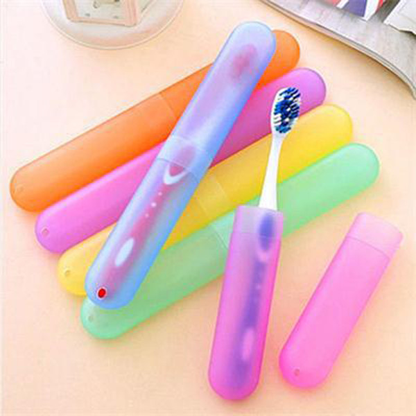 Portable Plastic Tube Travel Bottles for Toothbrush Storage Cover Outdoor Camping Toothbrush Boxs Bottles for Travelling