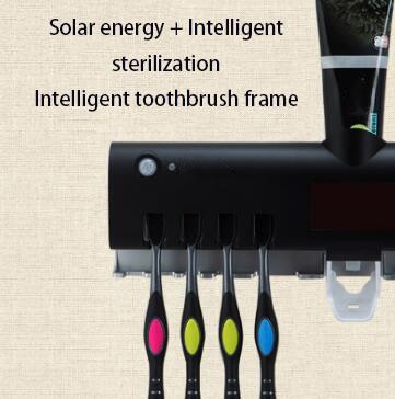 Intelligent multifunctional toothbrush solar powered ultraviolet sterilizing electric toothbrush disinfector