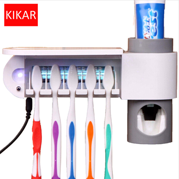 UV Toothbrush Sanitizer Case Ultraviolet Disinfector Bulb Wall Mount Hanger Lamp Holder Electric Toothpaste Squeeze Charger Spinbrush Head