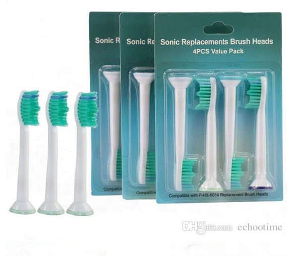 2017 In Stock Electric toothbrush heads Compatible HX6014 HX6013 HX6011 Brush Heads for Philips Sonicare Replacement heads 1600pcs lot