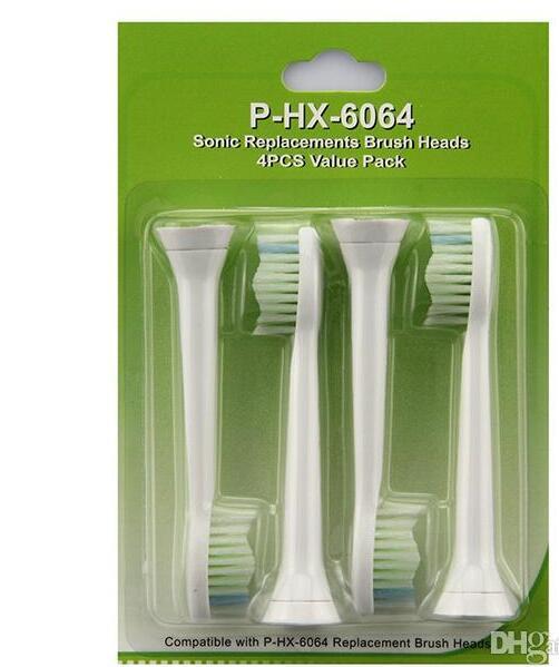 DHL free Wholesale HX6064/6063 4Pcs/pack Replacement Heads Fits for Philips Sonicare BrushTooth brush 100pcs/lot