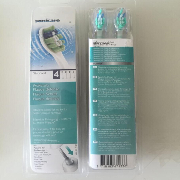 Philips Sonicare ProResults Plaque Control replacement toothbrush heads HX9023 HX9024 Standard toothbrush head 4 brush heads