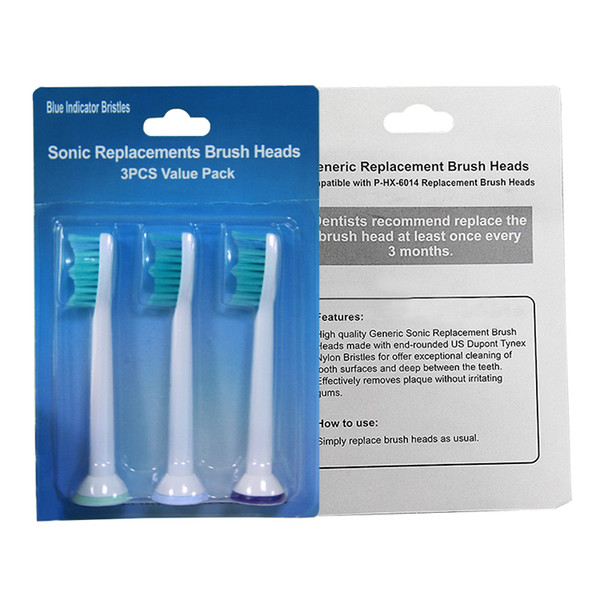 HX6013 Sonicare Replacement Electric toothbrush heads P-HX-6013 HX6013 brush heads soft bristles for Philips Sonicare Neutural package