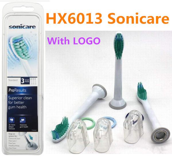 Newest packaging electric ultrasonic Replacement Heads For ProResults HX6013 toothbrush heads (3pcs=1pack) by DHL