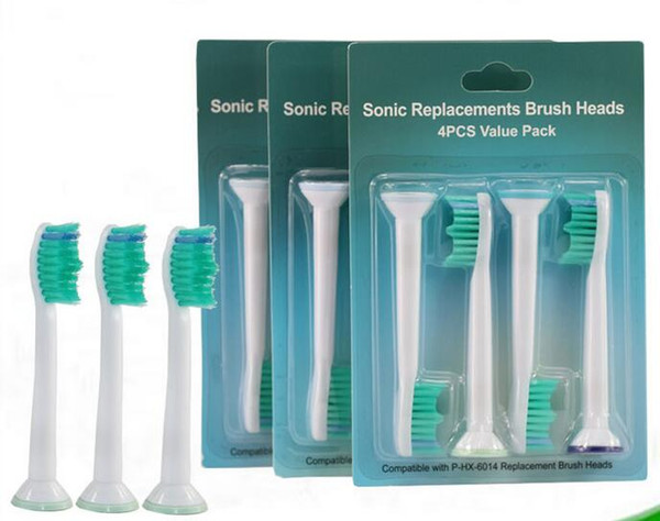 Wholesale P-HX-6014/HX6014 4Pcs/set Toothbrush Head Replacement Heads Fits for Philips Sonicare BrushTooth brush DHL FEDEX FAST SHIPPING