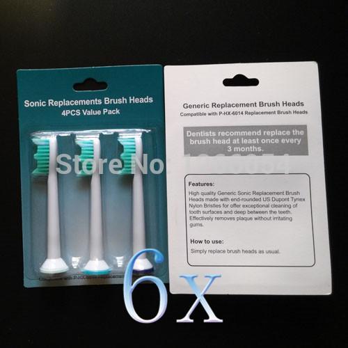 3pcs/pack 6pcs Electric Toothbrushes Head SONICARE / PRORESULTS Replacement for Philip_ HX6782 HX6902 HX6910 etc