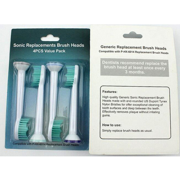 Electric toothbrush heads Compatible HX6014 Brush Heads for Philips Sonicare Replacement heads 4pcs per set 1000packs