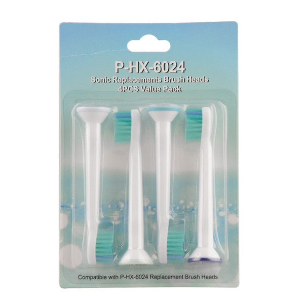 HX6024 Electric Toothbrush Replacement Heads Fits for KIDS for Philips Proresults Sonicare Replacement Toothbrush Heads 4pcs/pack 0601028