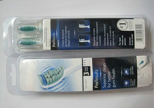 hot Sonicare Toothbrush Head packaging electric ultrasonic Replacement Heads For Phili Sonicare ProResults HX6013 3ps/pack